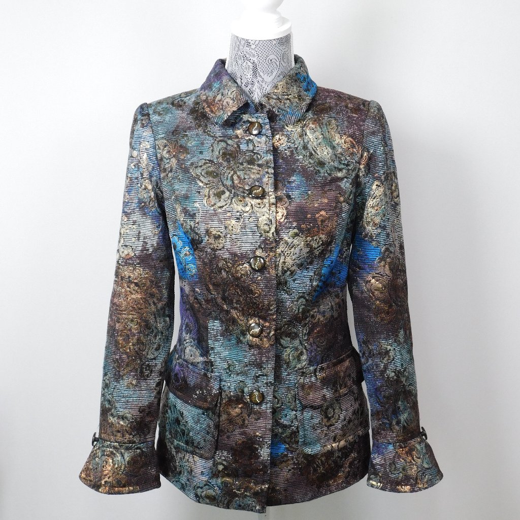 Lourdes Chavez Metallic Floral Jacket S/M